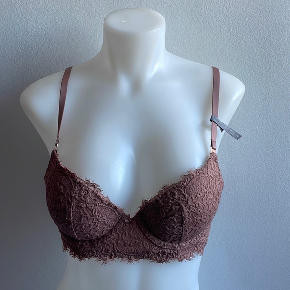 aerie Other - Dusty Rose Pink Aerie Bra 34A Plunge Push Up .